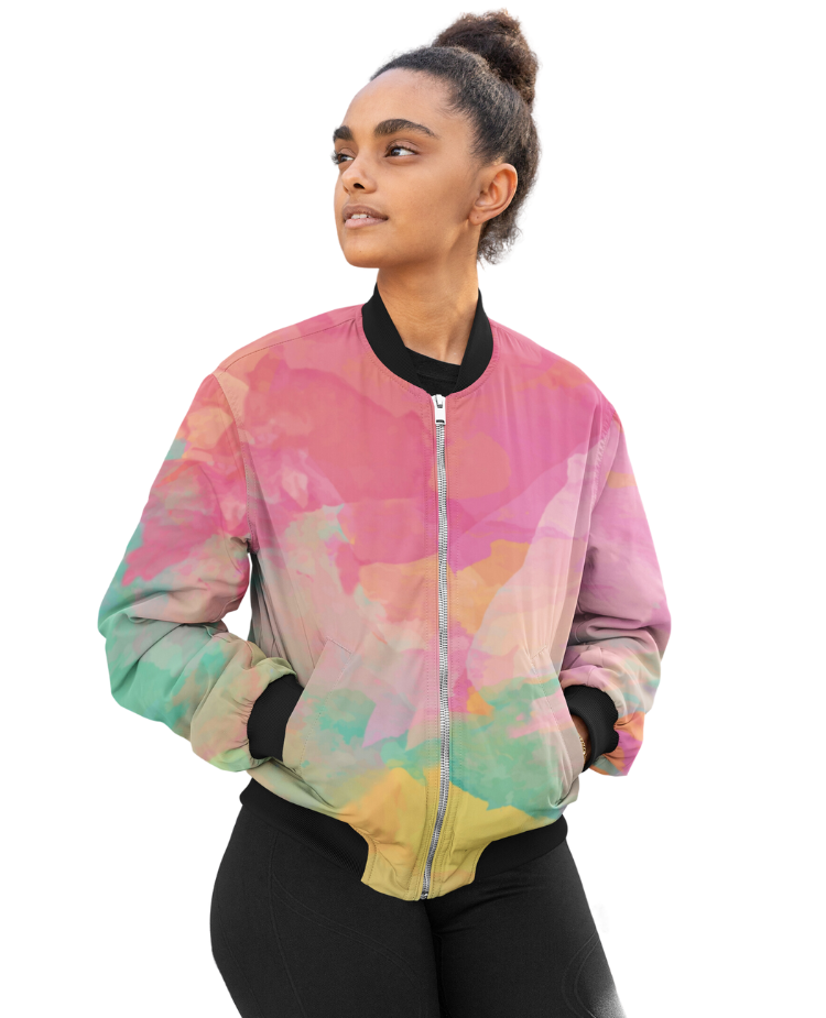 Bomber Jacket - Pink splash – Grander Eagle