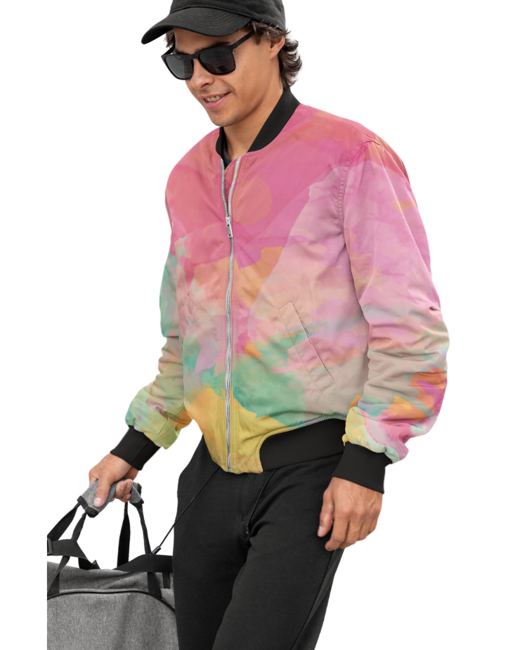 Bomber Jacket - Pink splash