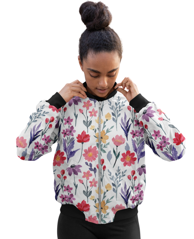 Bomber Jacket - Flowers