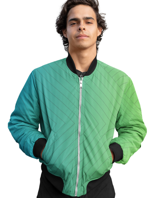 Bomber Jacket - Green lines