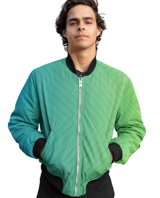Bomber Jacket - Green lines